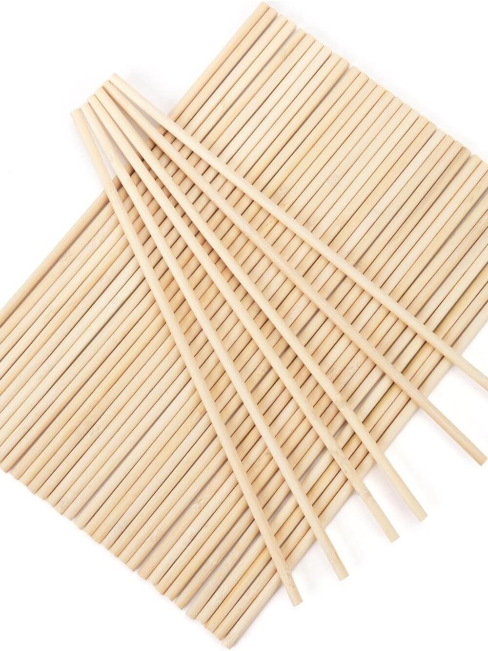 50Pcs Wooden Dowel Rods, 1/4 x 12 Inch Wood Sticks for Crafts